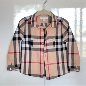 💯 Authentic BURBERRY Boy Shirt 👔 Size 2T
